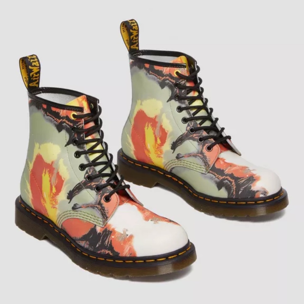 Dr Martens 1460 Tate ‘Volcanic Flare’ Leather Lace Up Boots Size 10 - Picture 1 of 13